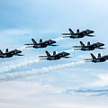Blue Angels Through The Clouds